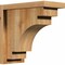 Ekena Millwork Mediterranean Rough Sawn Corbel w/Backplate, Western Red Cedar, 6"W x 12"D x 12"H COR06X12X12MED01RWR - alternate 1
